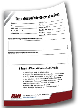 Time Study - Waste Observation Form
