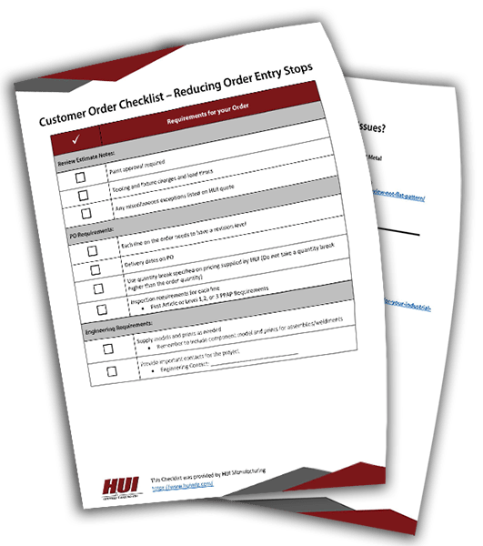 Customer Order Checklist